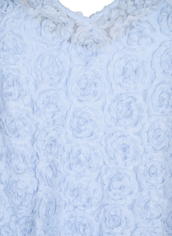 Feestjurk met 3D bloemen, Cashmere Blue, Packshot image number 2