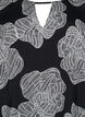 Viscose blouse met korte mouwen met print, Zwart, Packshot image number 2