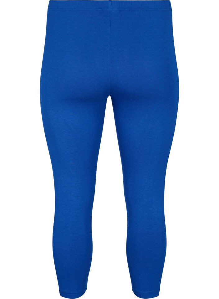 Basic 3/4 legging in viscose, Blauw, Packshot image number 1