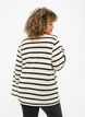 Gestreept vest met strikkoord, Sand Black Stripe, Model image number 1