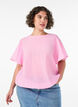 Blouse met ballonavorm en vleermuismouwen, Roze, Model image number 0