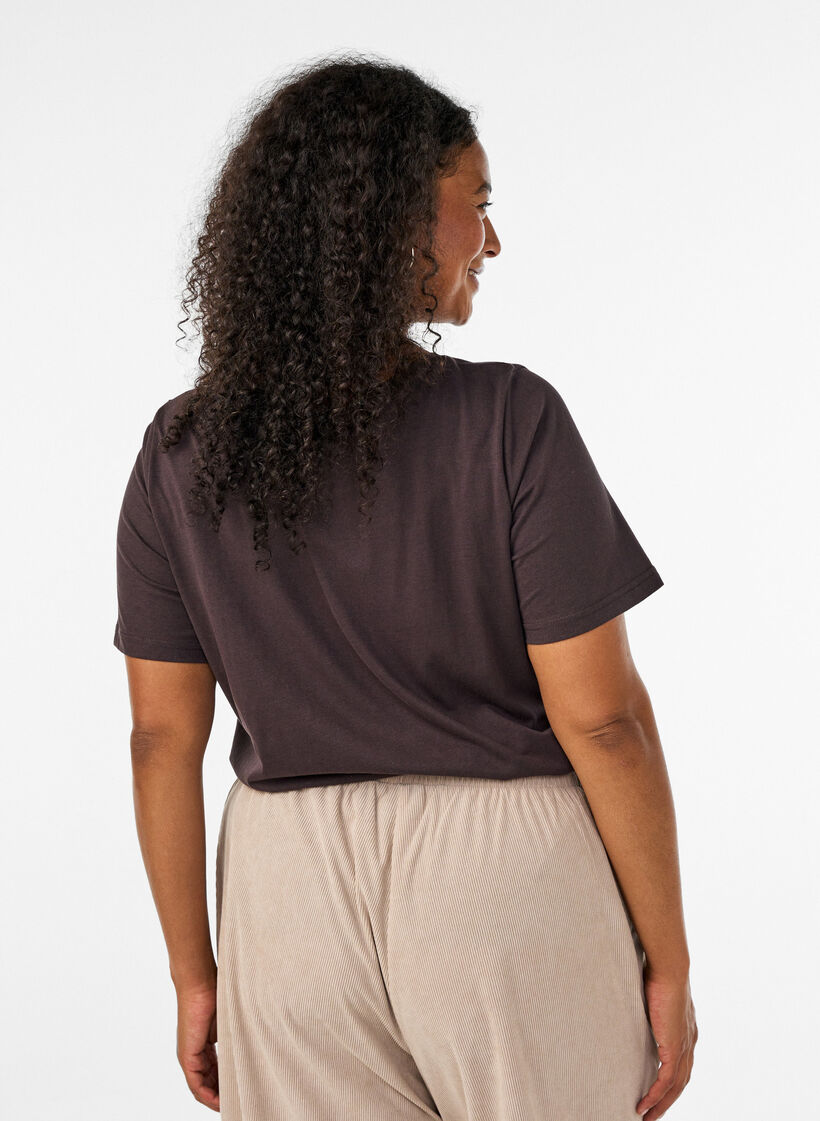 T-shirt met print, Bruin, Model image number 2