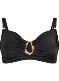 Bikinibeha met beugel en goudkleurig detail, Zwart