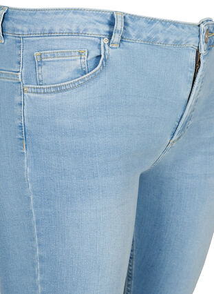 Super slim fit Amy jeans met hoge taille, Light blue denim, Packshot image number 2