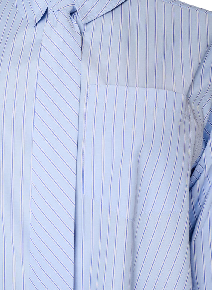 Losvallend shirt met strik, Blauw, Packshot image number 2