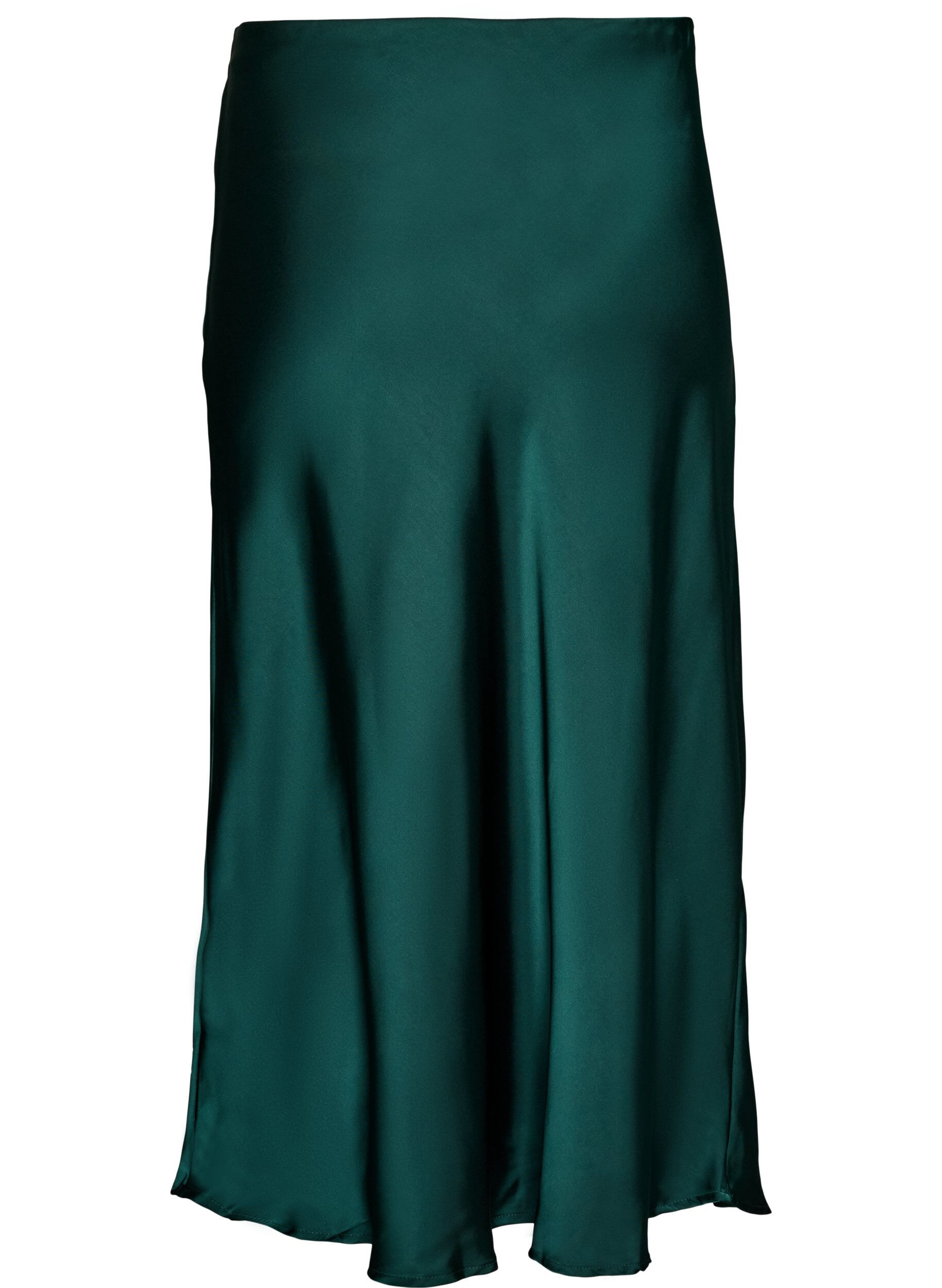 ZizziSatijnen midirok, Groen, Packshot image number 1