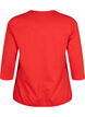 Katoenen blouse met 3/4 mouwen, Fiery Red, Packshot image number 1