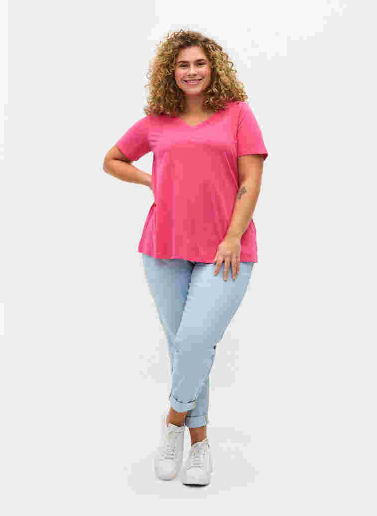 Basic t-shirt, Fandango Pink, Model image number 2