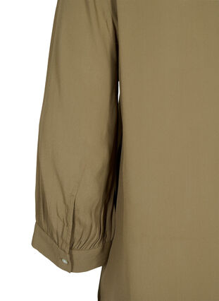 Viscose blouse met 3/4 mouwen, Timber Wolf, Packshot image number 3