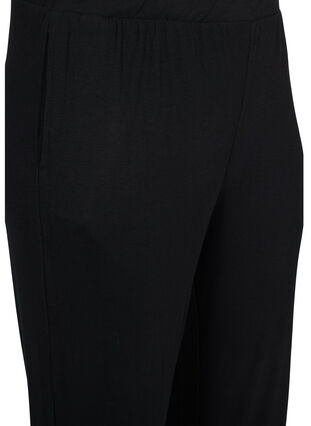 Losse pyjama broek in viscose, Black, Packshot image number 2