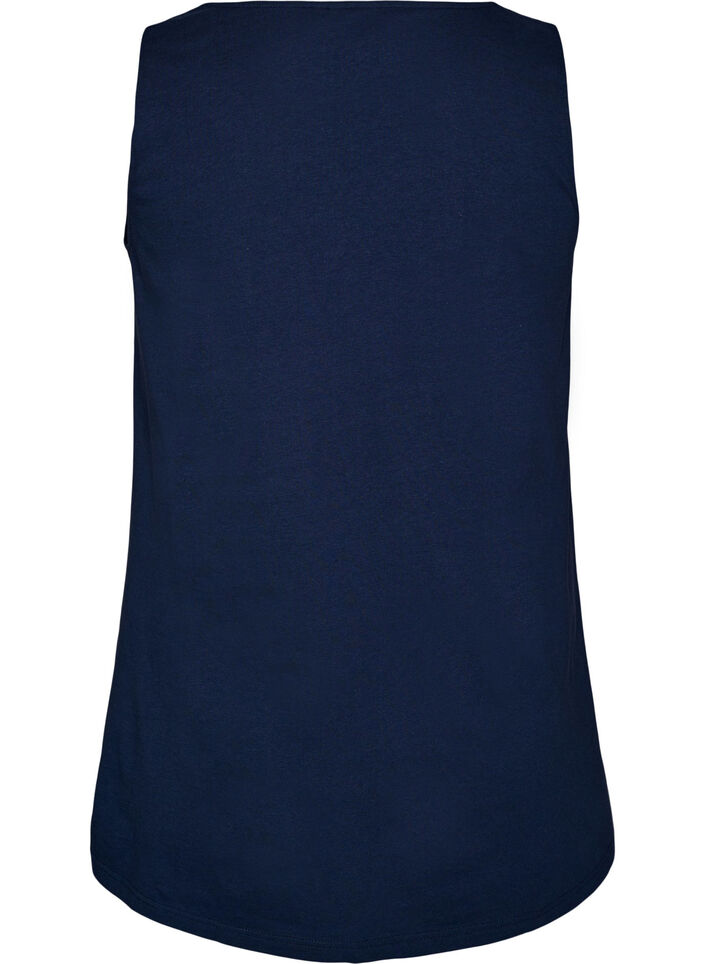 Katoenen top met a-vorm, Blauw, Packshot image number 1