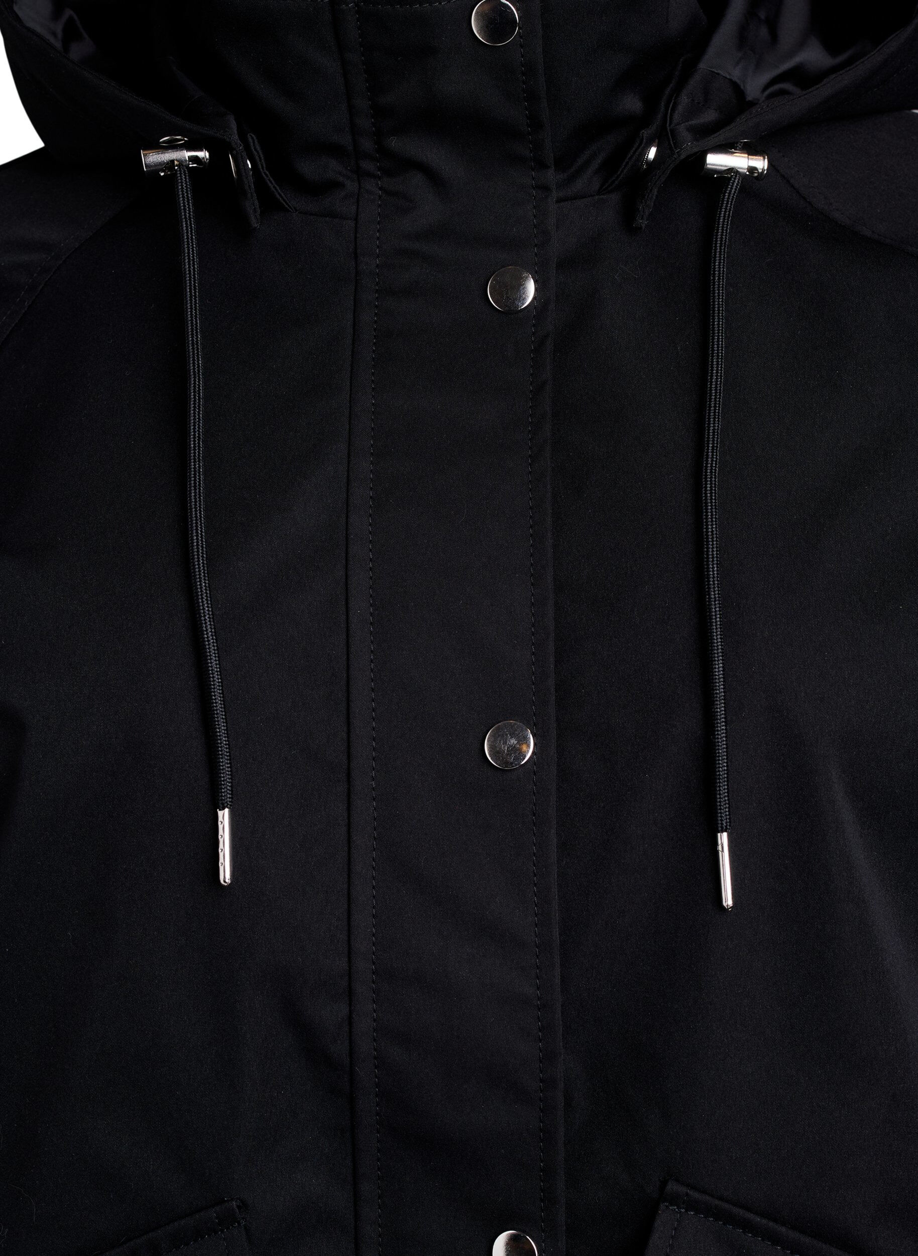 ZizziKorte lentejas met afneembare capuchon, Zwart, Packshot image number 2