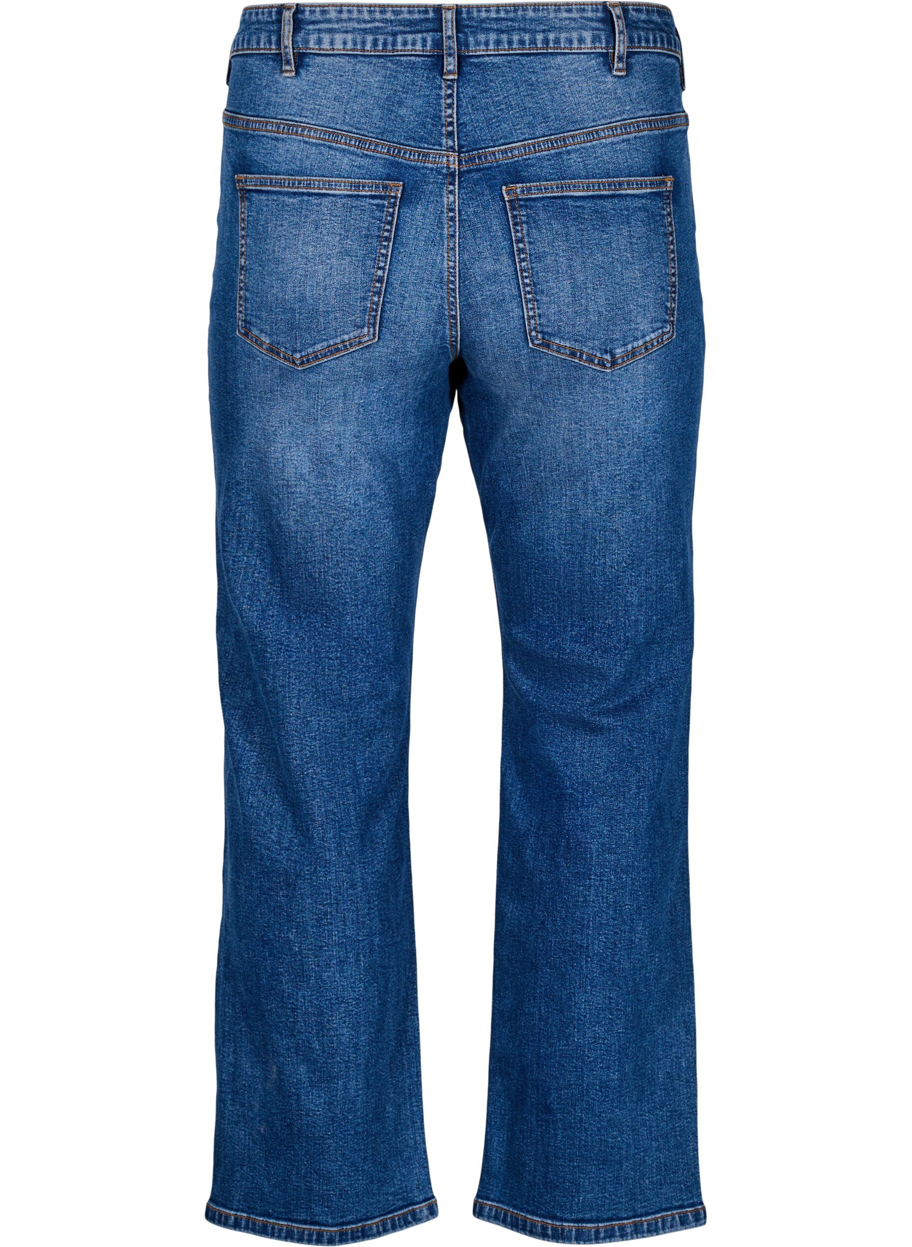 Zizzi High-waisted Gemma jeans met een regular fit, Blauw, Packshot image number 1
