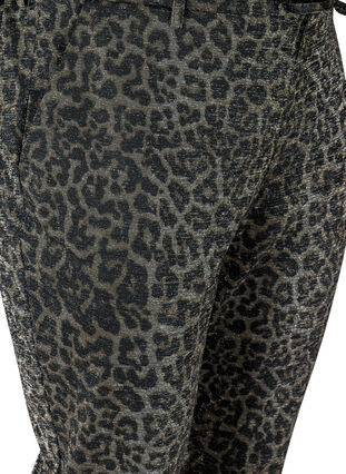 Cropped Maddison broek met glitter en luipaard print, Lurex Leo, Packshot image number 2