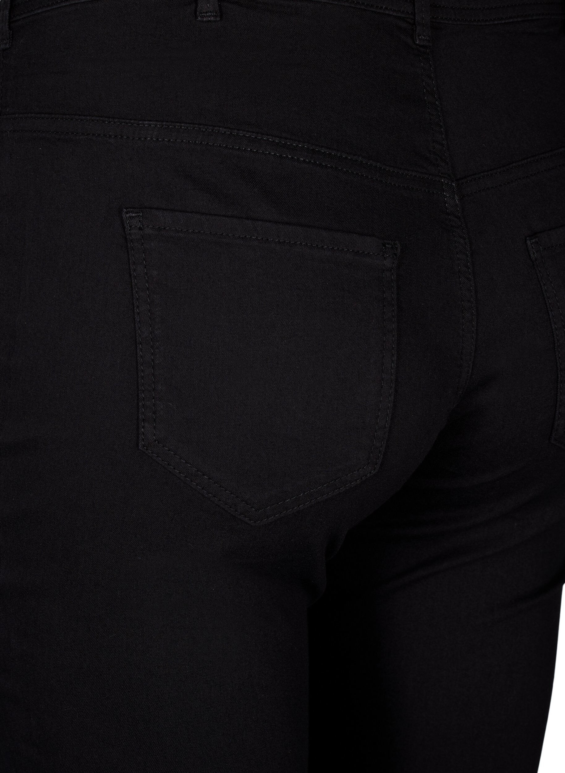 Zizzi Extra slim fit Amy jeans met hoge taille, Zwart, Packshot image number 3