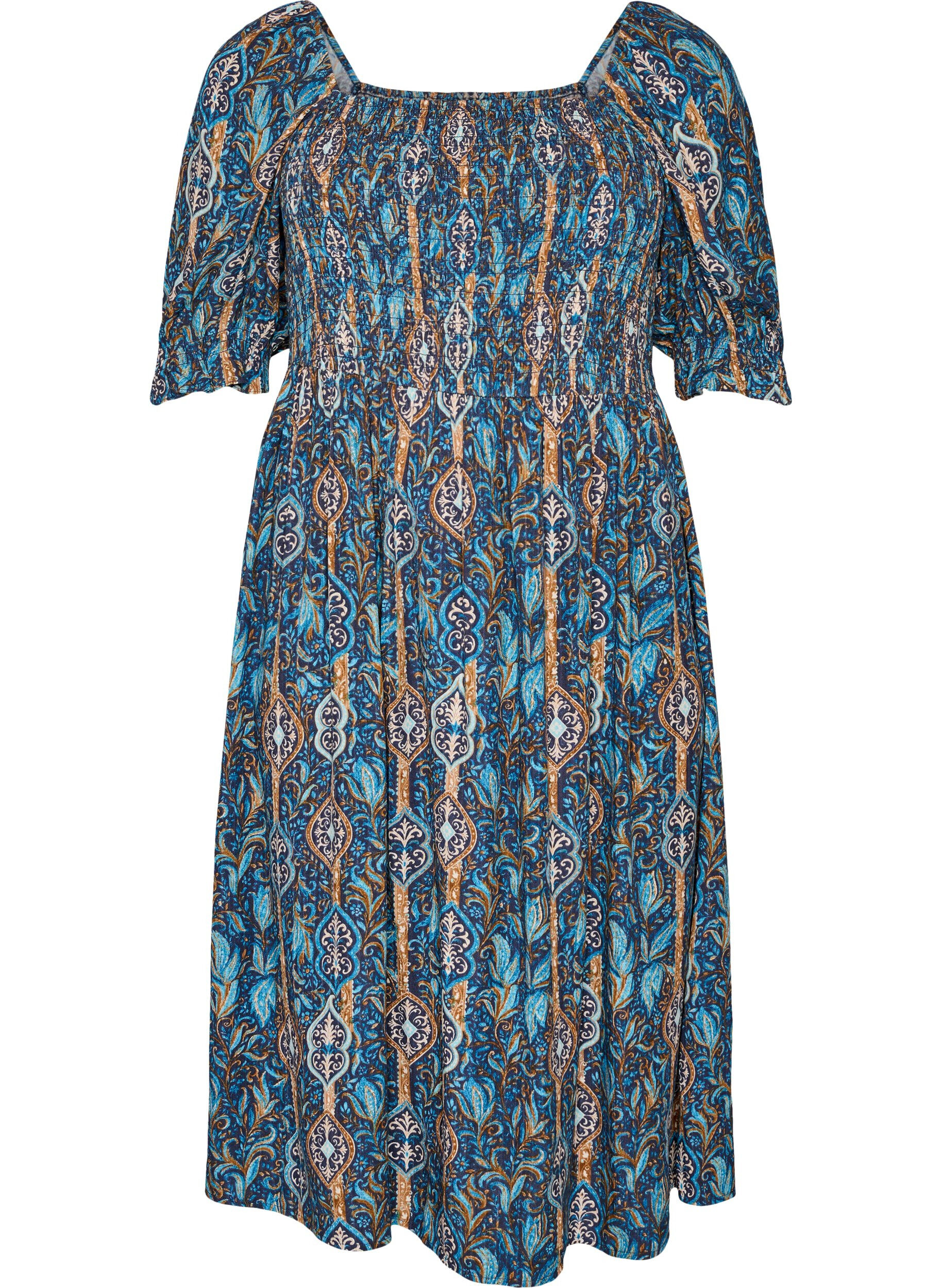 Zomerjurk in viscose met paisley print