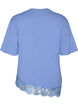 T-shirt met asymmetrische kanten zoom, Paars, Packshot image number 1