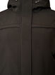 Waterafstotende softshell-jas met gewatteerde voering, Zwart, Packshot image number 2