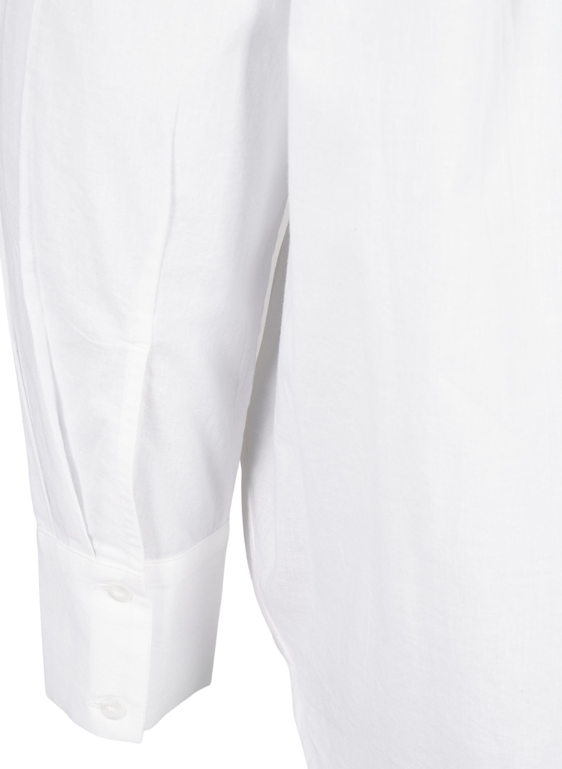 Zizzi Klassiek overhemd met geborduurde hartjes, Bright Wh.W. Blue H., Packshot image number 4