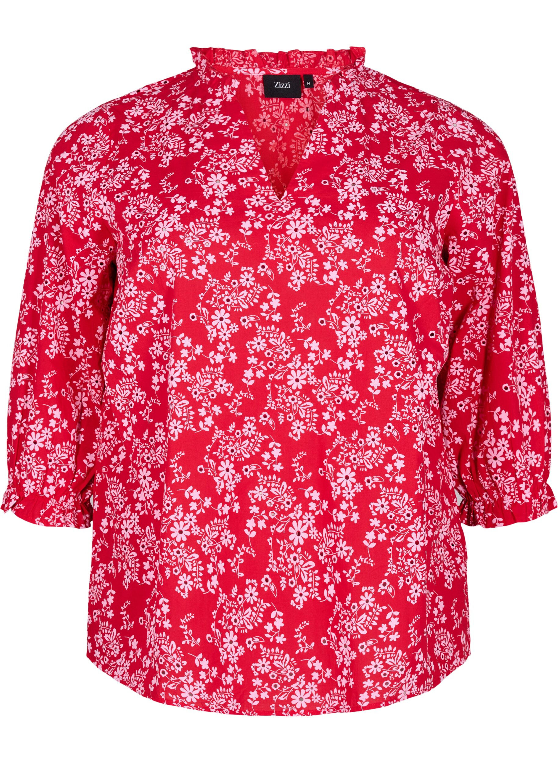 Katoenen blouse met bloemenprint