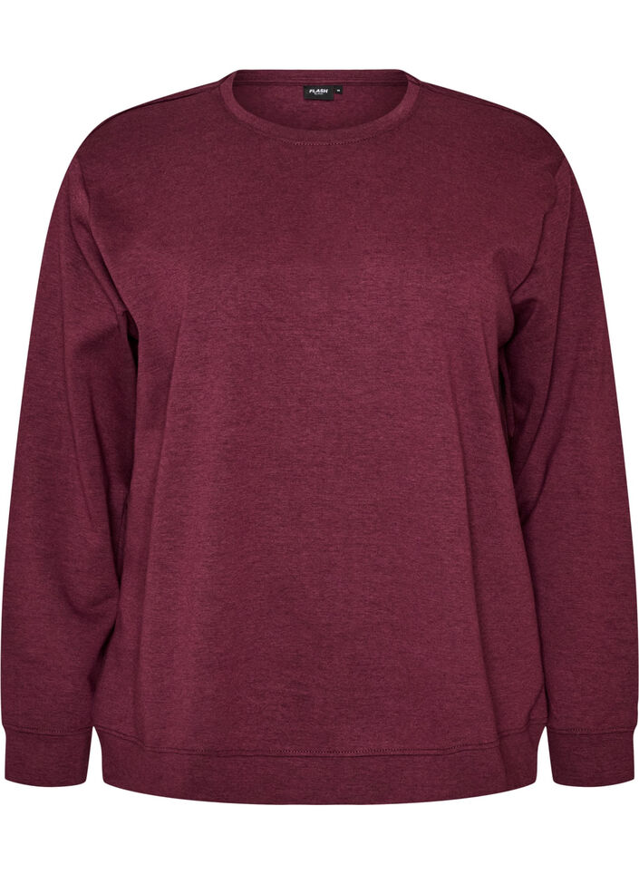 Sweatshirt met ronde hals, Rood, Packshot image number 0