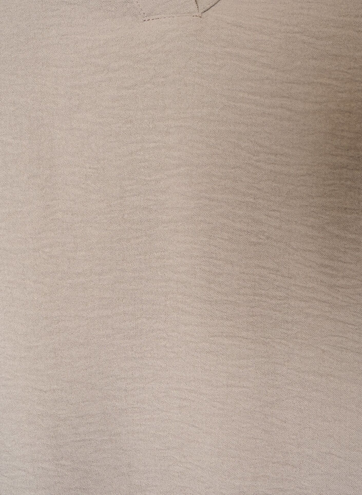 Blouse met ballonsilhouet en V-hals, Beige, Packshot image number 2
