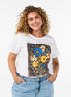Katoenen T-shirt met print aan de voorkant, Wit, Model image number 0