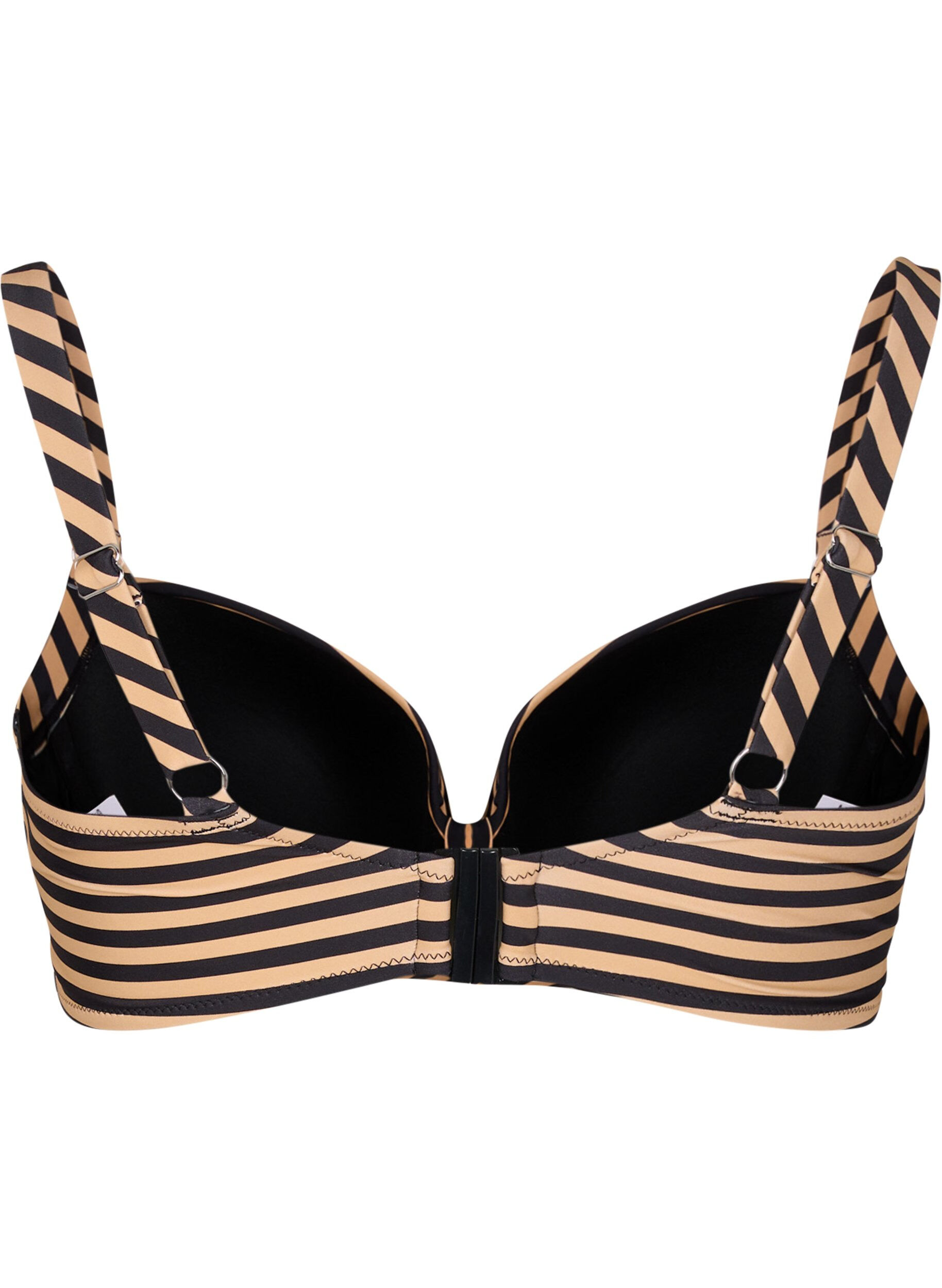Zizzi Bikinitop met beugel en patroon, Bruin, Packshot image number 1