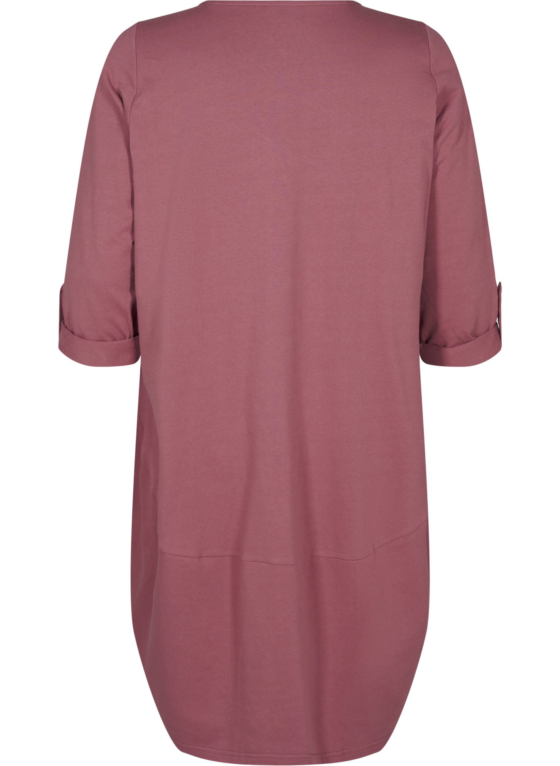 Zizzi Ballonjurk van katoen met zakken, Roze, Packshot image number 1