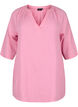 3/4 mouw tuniek in katoen, Rosebloom, Packshot image number 0
