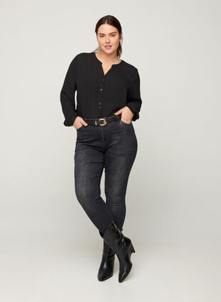 Amy jeans, Grey Denim, Model image number 2