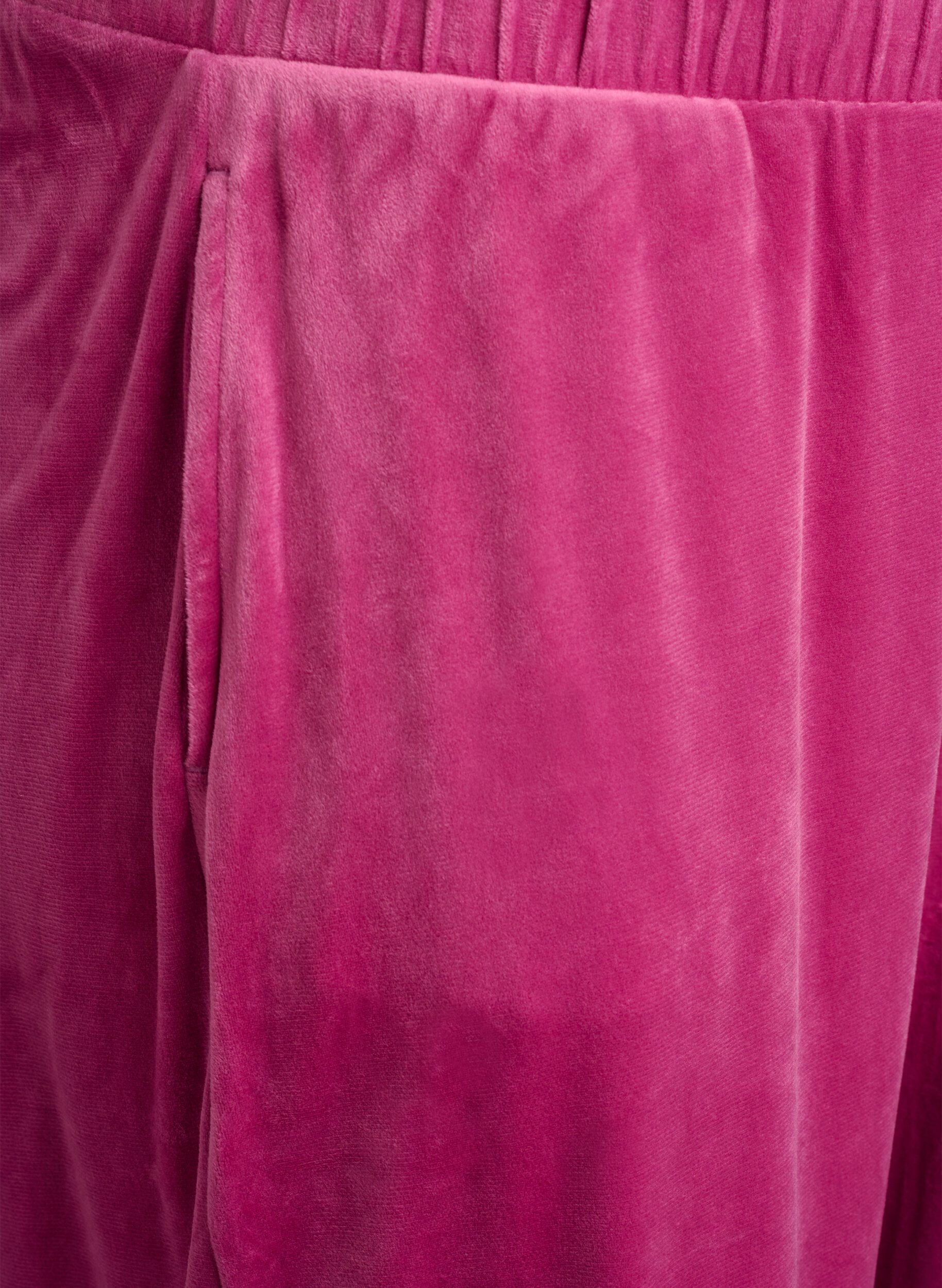 Zizzi Velours broek met zakken, Boysenberry, Packshot image number 2