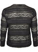 Kanten blouse met lange mouwen, Zwart, Packshot image number 1