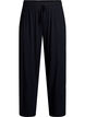Losse nachtbroek in viscose jersey met zakken, Zwart, Packshot image number 0