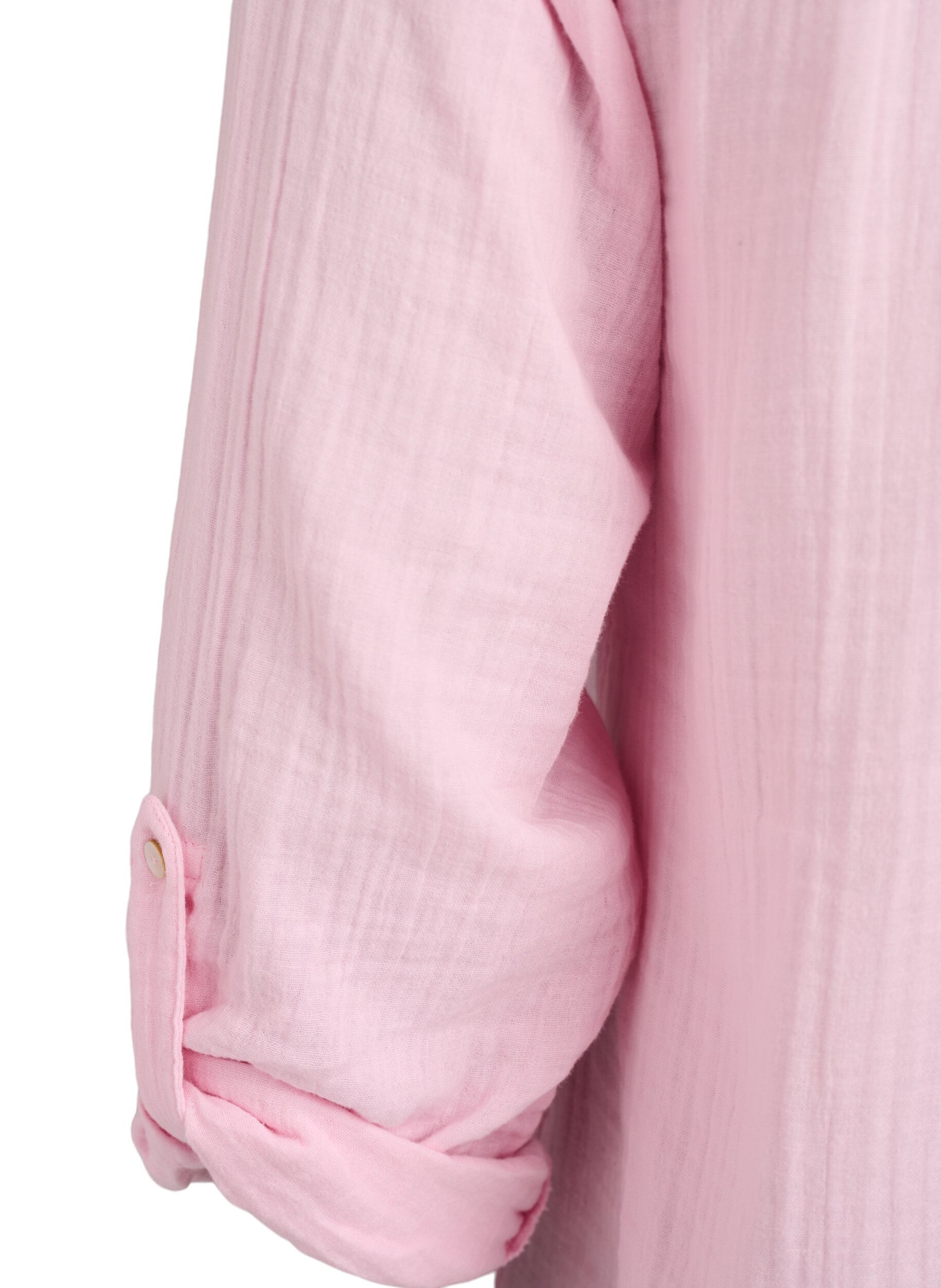 Zizzi Blouse in katoenen mousseline met broderie anglaise, Roze, Packshot image number 3