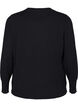 Gebreide blouse met ronde hals, Zwart, Packshot image number 1