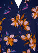 Gebloemde tuniek met 3/4 mouwen, Peacoat Flower AOP, Packshot image number 2