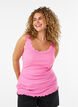 Top met kant, Roze, Model image number 0