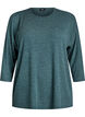 Jersey blouse met 3/4 mouwen, Groen, Packshot image number 0