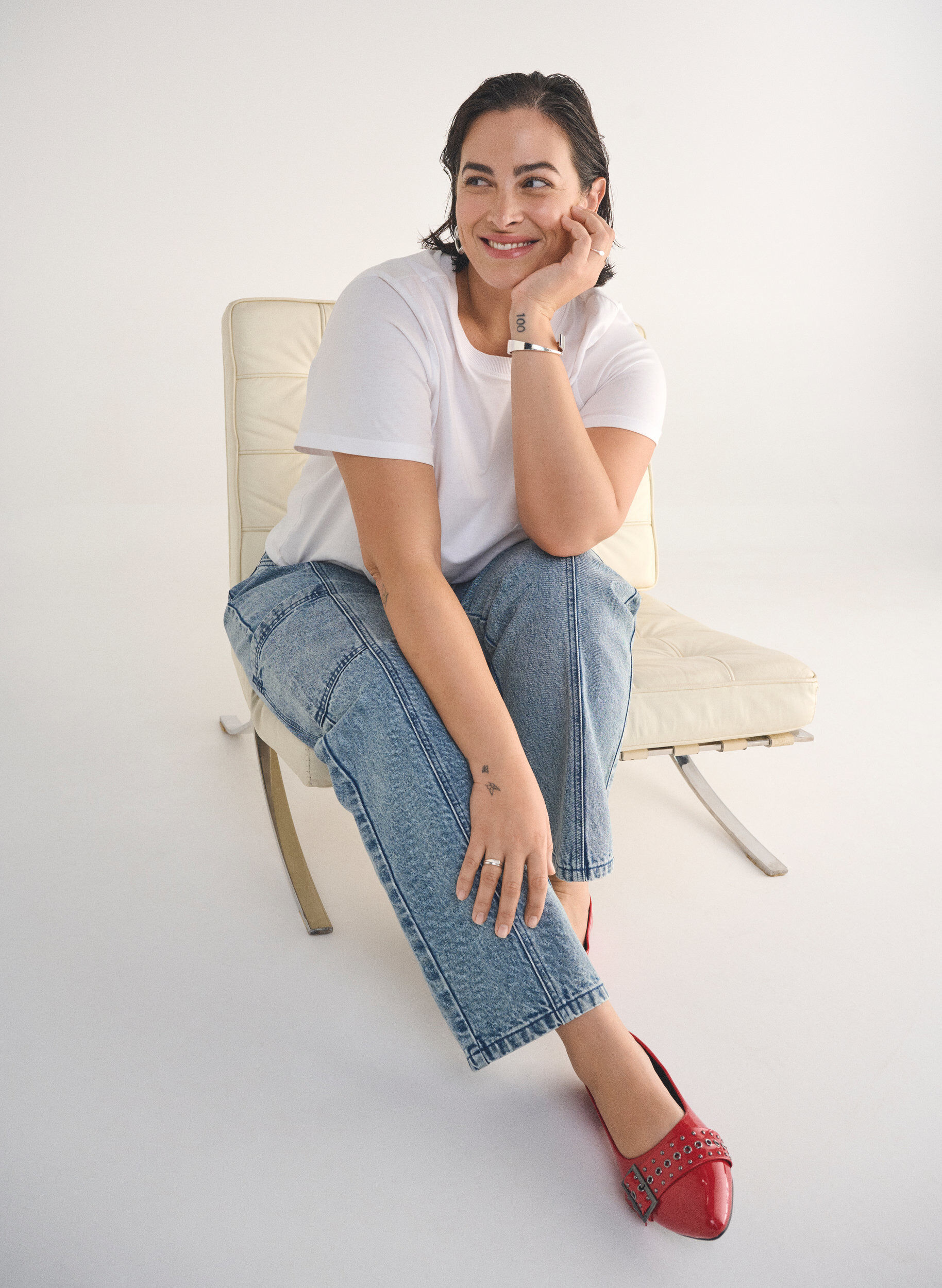 Zizzi High waist cargobroek, Blauw, Image image number 0