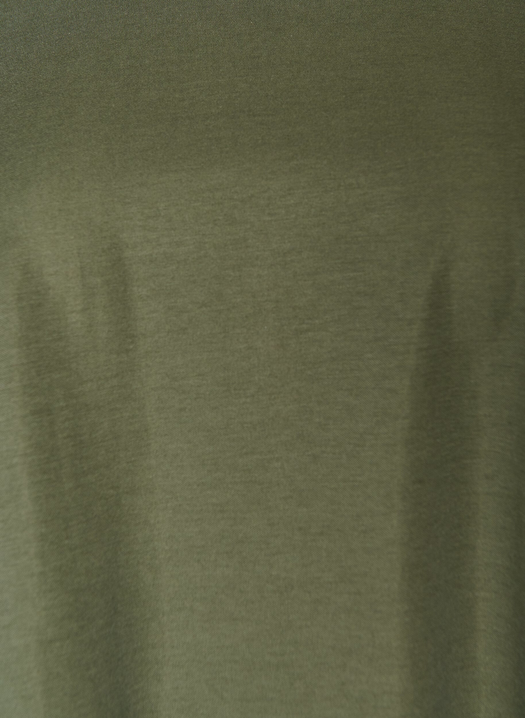 ZizziKorte jurk met losse pasvorm en volantzoom, Groen, Packshot image number 2