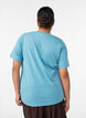 T-shirt met motief, Blauw, Model image number 2