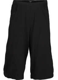Losse culotte broek in katoen, Black