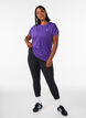 Effen gekleurd trainingsshirt, Paars, Model image number 1