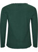 Blouse met structuur en golvende randen, Groen, Packshot image number 1