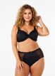Slipje met mesh-detail en normale taille, Black, Model image number 0
