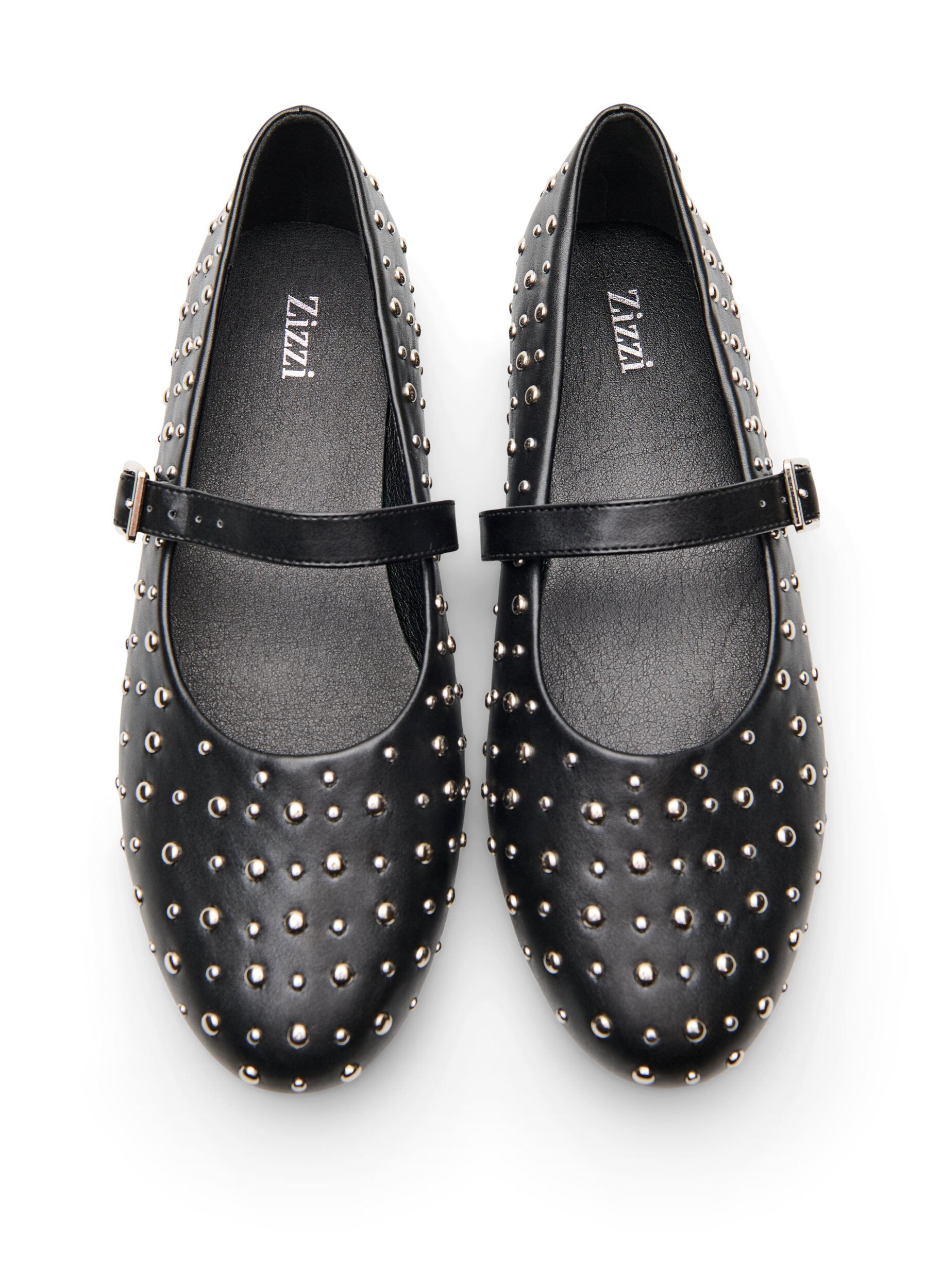 Zizzi Ballerina met studs, Zwart, Packshot image number 2
