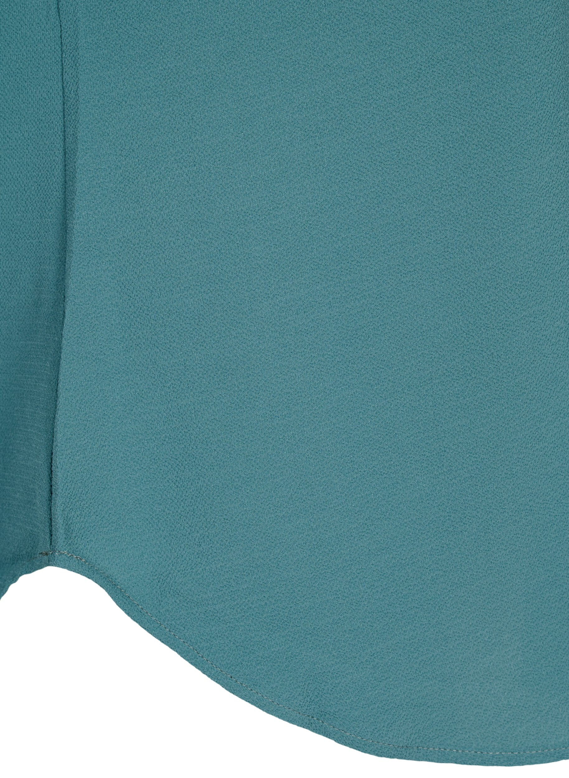 ZizziBlouse met korte mouwen en een ronde halslijn, Groen, Packshot image number 3