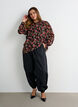 Blouse met all-overprint en korte knoopsluiting, Roze, Model image number 1
