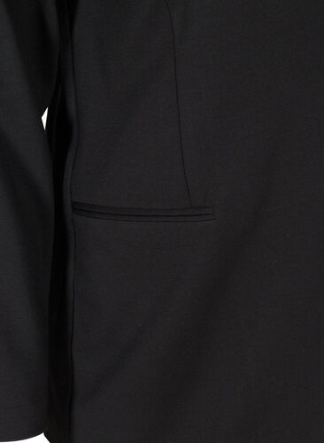 Eenvoudige blazer met knoopsluiting, Black, Packshot image number 3